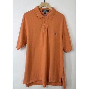 Polo Ralph Lauren XLT Tall Orange Polo Shirt Big Tall Cotton Classic 100% Cotton